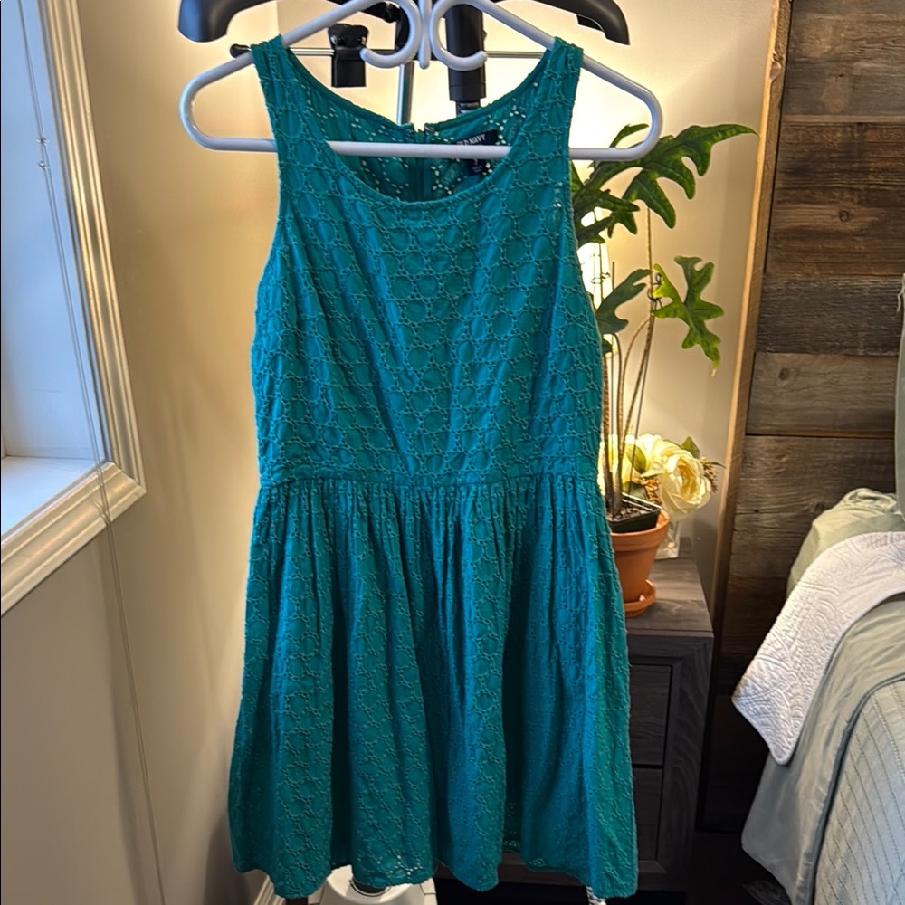 Old Navy Teal Lace Dress
